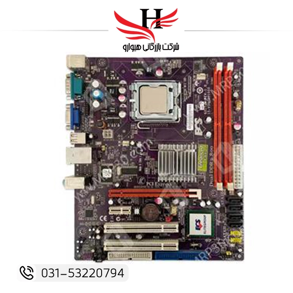 مادربرد استوک ایلات گروپ ESC-P4M800PRO مناسب سیستمهای اداری و خانگی با پشتیبانی از پردازندهها و قطعات قدیمیتر